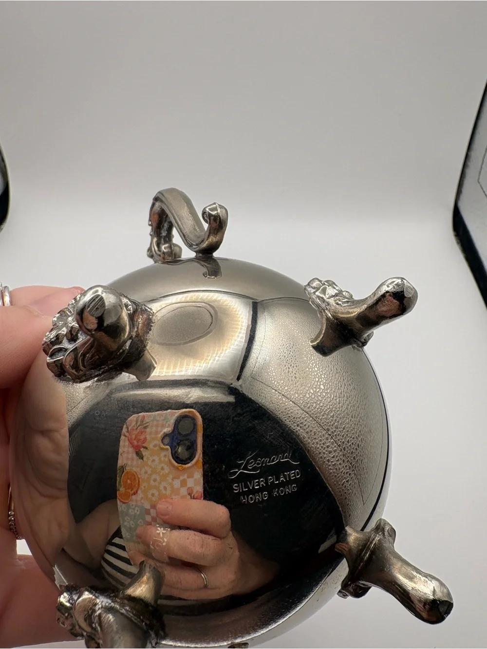 Vintage Leonard Silver Plated Creamer & Sugar Bowl (No Lid) Matching Set Ornate